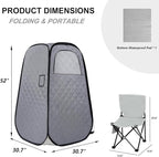 Foldable Portable Steam Sauna, Personal Sauna Tent for Home SPA with 1000w 2.2L Steamer, Folding Chair, Remote Control, Gray