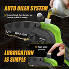 Mini Chainsaw, 6 Inch Mini Cordless Brushless Electric Chainsaw, 2×2.0Ah Batteries & Auto Oiler HandHeld Powered Chain Saw, for Tree Trimming Wood Cutting Garden and Yard Work