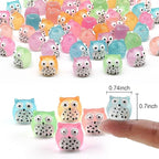 40 Pcs Luminous Mini Resin Owls, Glow in The Dark for Fairy Garden, Garden Miniatures, Plant Décor and Car Accessories