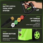 5000PSI Pressure Cleaner, 2025 New Power Cleaner with 33FT Flexible Extension Pressure Cleaner Hose Reel, 4 Nozzles, Professional Power Cleaners for Home/Car(Green)