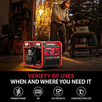4500W Portable Generator with Inverter Technology, Gas Generator for home use, CO Protect (AL5040C)