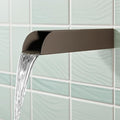 4x3 Inch Stainless Steel 316 Waterfall Spout for Pools Ponds Water Walls - Outdoor Fountain Spillway with Straight Flow Design & Built-in Lip (Brown)