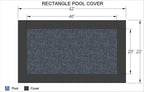 20' x 40' Rectangle Loop-Loc ll Gray Super Mesh In-Ground Pool Safety Cover size 22' x 42', ID 872