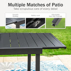 PHI VILLA 9 Pieces Outdoor Dining Set, Expandable Metal Table (64"-82") and 8 Swivel Dining Chairs – Perfect for Patio, Garden, Deck, Porch, and Yard, 9PCS Outdoor Dining Set Style 5