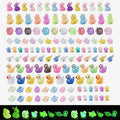 140Pcs Glow-in-The-Dark Mini Resin Animal Figurines Miniature Figures Glowing in The Dark Garden Accessories Aquarium Landscape Bonsai Ornaments