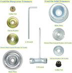 8'' Steel Wire Wheel Brush Weed Trimmer Head for Most Straight-Shaft String Trimmer & Brush Cutter & Weed Eater & Weed Wacker (with 2 Kinds of Blade Adapter Kit)