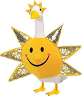 Sun Porch Goose Outfit Fits for Large 23" High Cement or Plastic Goose Statue, Yard Goose Cloths with Smiley Face Decor for Outdoor Lawn Gaden Patio in Winter