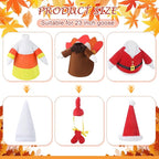 3 Set Halloween Goose Outfit Fall Christmas Lawn Porch Goose Cloth Costume Thanksgiving Xmas Outdoor Patio Yard for 23'' Lawn Gooses Outdoor Decoration