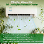 ZPB140 Port A Blaster HVAC Coil Cleaning, Portable Pressure Washer, Coil Jet Cleaner for ac Unit 120V 80W Suitable for Indoor and Outdoor Flow Rate 4L/min Can only be Used with Water, not for air