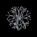 Alpine Corporation 16"H Indoor Holiday 3D Snowflake Hanging Ornament with LED Lights, White , Christmas Decoration