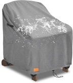 Outdoor Adirondack Chair Covers 28W x 32D x 35H Inches, Patio Furniture Covers Waterproof Heavy Duty Outdoor Swivel Chair Cover,Gery