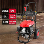 PowerSmart Gas Pressure Washer - 3300 PSI, 2.5 GPM with Onboard Soap Tank, Spray Gun & Wand, and 5 Nozzles - Perfect for Cleaning Cars, Fences, Driveways, Homes, Patios & Furniture