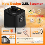 Manastin Upgraded Portable Steam Sauna for Home, Sauna Tent with 3L/1200W Steamer, XL Foldable and Remote Control, 99-Min Timer & 15 Power Levels, 2.6' x 2.6' x 5.9' Detox Spa for Relaxation,Black