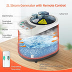 ZONEMEL Portable Steam Sauna Kit for 1 Person or 2 Person Full Body Home Sauna Spa, Leg Detox Relaxation, 2L Steam Pot, Remote Control (Blue, L 33.5”x W 32.3”x H 41.7”)
