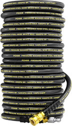 3/8" 200FT Pressure Washer Hose 4800PSI, Power Washer Hose Steel Wire Braided with Swivel Quick Connect, Commercial Grade Industrial High Pressure Water Washing Hose (4800PSI, 200FT)