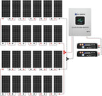 ECO-WORTHY Complete Off-Grid Solar Kit：5000W 120V/48VDC Solar Off-Grid Inverter+10.24kWh Integrated Communication Battery Bank+24×195W Mono Solar Panels | Off Grid, Residential, Home, Back Up