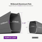 PURPLE LEAF Cantilever Umbrella with Base Included 10FT Outdoor Double Top Large Offset Hanging 360° Rotation Heavy Duty Square Umbrella for Garden Patio Deck Pool Backyard Spectrum Denim