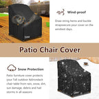Patio Chair Cover 32W x 35D x 36H inches,Waterproof Heavy Duty Outdoor Furniture Covers for Patio Adirondack Chair 2 Pack(Black)