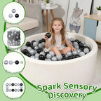 TRENDPLAY Plastic Balls for Ball Pits 2.2 Inch, Pack of 50 100 200 500 Hollow Balls, Perfect for Toddler Baby Pools,Party,Festival Decoration