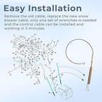 06900438 Upper Traction Auger Cable Replacement for Ariens Classic 24 E,Compact 20 24,SNO-Tek 24 120V 28 120V,ST24LE Snow Blower,Drive Cable Fit for Ariens Snow Blower Parts
