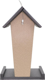 DutchCrafters Plastic Poly Hanging Whole Peanut Bird Feeder for Large Birds, Woodpeckers, Crows, Blue Jays for Outdoor, Garden, Yard - USA Amish Made (Black & Weatherwood)