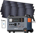 OSCAL PowerMax 6000 Solar Generator with 3×400W Solar Panel, 120V/240V Split Phase Voltage 6000W AC Outlets (7200W Peak), 2200W AC Charging/2400W Solar Charging, Emergency for Home, Battery Backup
