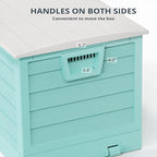 Outvita Foldable 75 Gallon Outdoor Storage Box, Plastic Storage Containers with Lid, Patio Deck Box Furniture for Garden, Pool, Balcony, Yard (Green)