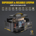 VTOMAN Jump 1800 Portable Power Station with Jumper Cables, 1548Wh LiFePO4 Battery Solar Generator with Jump Start for Car, 1800W 3xAC Outlets, 2xPD 100W Type-C, Large Capacity for Camping RV Backup
