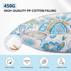Outdoor Lumbar Pillows Waterproof Covers 2 Pack 12×20 Inch, Decorative Toss Pillows Covers, Rain-Proof, Fade Resistant for Patio Furniture, Sofa, Couch, Garden