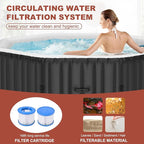 LILYPELLE Inflatable Hot Tub 4-6 Person, Octagonal Portable Hot Tub with 130 Bubble Jets, Large Outdoor Spa Bathtub Set Included Heater Pump, Filter and Insulated Cover, 77" X 77" X 25"