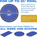 Winter Pool Cover 21 ft Round for Above Ground | Extra Thick & Durable Above-Ground Pool Cover | Sapphire Series of Premium Cold- and UV-Resistant Pool Cover | by Yankee Pool Pillow