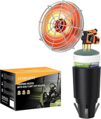Golf Cart Heater,9,200BTU Portable Propane Heater with Self Ignitor,with Golf Cart Cup Holder for EZGO Yamaha Club Car,Most Golf Cart(Fuel Cylinder not included)