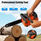 Gasoline Chainsaw, 25.4CC 2-Stroke 900W 12 Inch Gas Powered Chainsaw Handheld Gasoline Chainsaws Single Cylinder Air-cooled Cordless Petrol Chain Saws for Wood Cutting Tree Stump Trimming