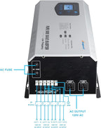 Ampinvt 5000W Peak 15000watts Pure Sine Wave Power Inverter 24V DC to 120/240V AC Split Phase with Battery AC Charger,Off Grid Low Frequency Solar Inverter for Home