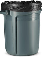 55-60 Gallon Trash Bags Heavy Duty - Bulk 150 Pack Large Garbage Bags - Big Black Commercial Trash Can Liners - Made In USA