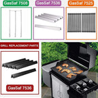 GasSaf 22.5 Flavorizer Bars 7536 for Weber Spirit 300 Side 3-Burner Grills, Spirit E/S-310, Spirit E/S-320, Spirit 700, Weber 900, Genesis Silver/Gold B C, Porcelain Grill Bars for Weber 7537 65903