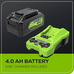 Greenworks 24V 13" Brushless Cordless (Push) Lawn Mower, 4.0Ah Battery and Charger Included