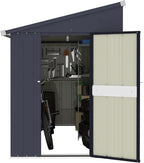 BlueWish 4'x6' Storage Shed, Lean-to Outdoor Storage Shed with Built in Vents, Metal Tool Shed Small Shed Kit with Galvanized Sloping Roof, Sheds & Outdoor Storage for Tool Storage