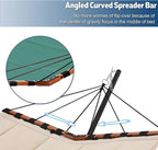 TegerDeger 12FT 2 Person Hammock with Stand Included 55 x 79IN Large Hammock 450LB Capacity with Hardwood Spreader Bar & Nylon Rope for Outside, Patio, Garden, Backyard, Beach, Poolside - Lake Blue