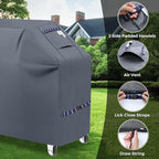 Grill Cover for Outdoor Grill 600D Heavy Duty 59Inch Waterproof,UV & Fade Resistant,BBQ Cover with Adjustable Straps,BBQ Grill Cover for Weber,Blackstone,Charbroil etc,Grey