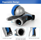 RESTMO Garden Hose Nozzle, Heavy Duty Metal Water Hose Nozzle with 7 Adjustable Spray Patterns, High Pressure Hand Sprayer with Flow Control, Best for Watering Plant & Lawn, Washing Car & Pet, Blue