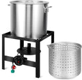 OT1802 Seafood Boil Kit, Featuring a Propane Burner, Propane Regulator, and a 80QT Pot with Basket, Built for Heavy-Duty Outdoor Use