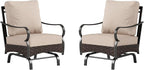 Rocking Patio Sofa Chairs - 2 PCS Outdoor Rocking Armchairs, Patio Seating with High Back Deep Seat for Porch Deck Balcony