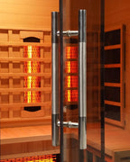 Full Spectrum Infrared Sauna for 4 Person, Indoor Canadian Hemlock Wood Red Light Home Spa Saunas with Upgraded WiFi Control, Speaker, Oxygen bar, Reading & 7-Color Starry Light, 2700W, 220V