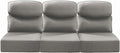Luxury 22x24/22x25 6-Inch Smile Outdoor Sofa Cushions Set of 3 - Memory Foam Deep Seat Patio Furniture Cushion for Wicker Rocker Dining Chair Loveseat 3-Seater L-Shape Sectional Sofa - Grey
