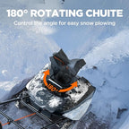 Litheli 2x20V Cordless Snow Blower, 20'' Brushless Electric Snow Thrower with Wheels, 180° Adjustable Chute, LED Lights, 2x4.0Ah Battery Included, Heavy Duty for Driveway Patio