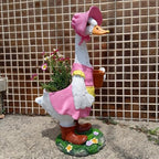 Couple Duck Garden Statue Duck Succulent Plant Flowerpot Goose Flowerpot Indoor and Outdoor Art Decoration Courtyard Terrace Balcony Living Room Office Decoration Festival Gifts