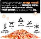 Ice and Snow Melt 8 lb Bag CMA Blended Magnesium Chloride Ice Melter Effective Snow and Ice Removal Effective Below Zero Degrees (Orange)