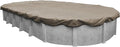 Robelle 12 x 24 ft Industrial Taupe Winter Oval Pool Cover for Above Ground Pools, 4 ft Overlap (16 x 28 ft Cover Size), Solid 14 x 12 Scrim, 4.5 oz/yd2, 20-Year Warranty, Style: 601224-4