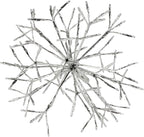 Alpine Corporation 16"H Indoor Holiday 3D Snowflake Hanging Ornament with LED Lights, White , Christmas Decoration